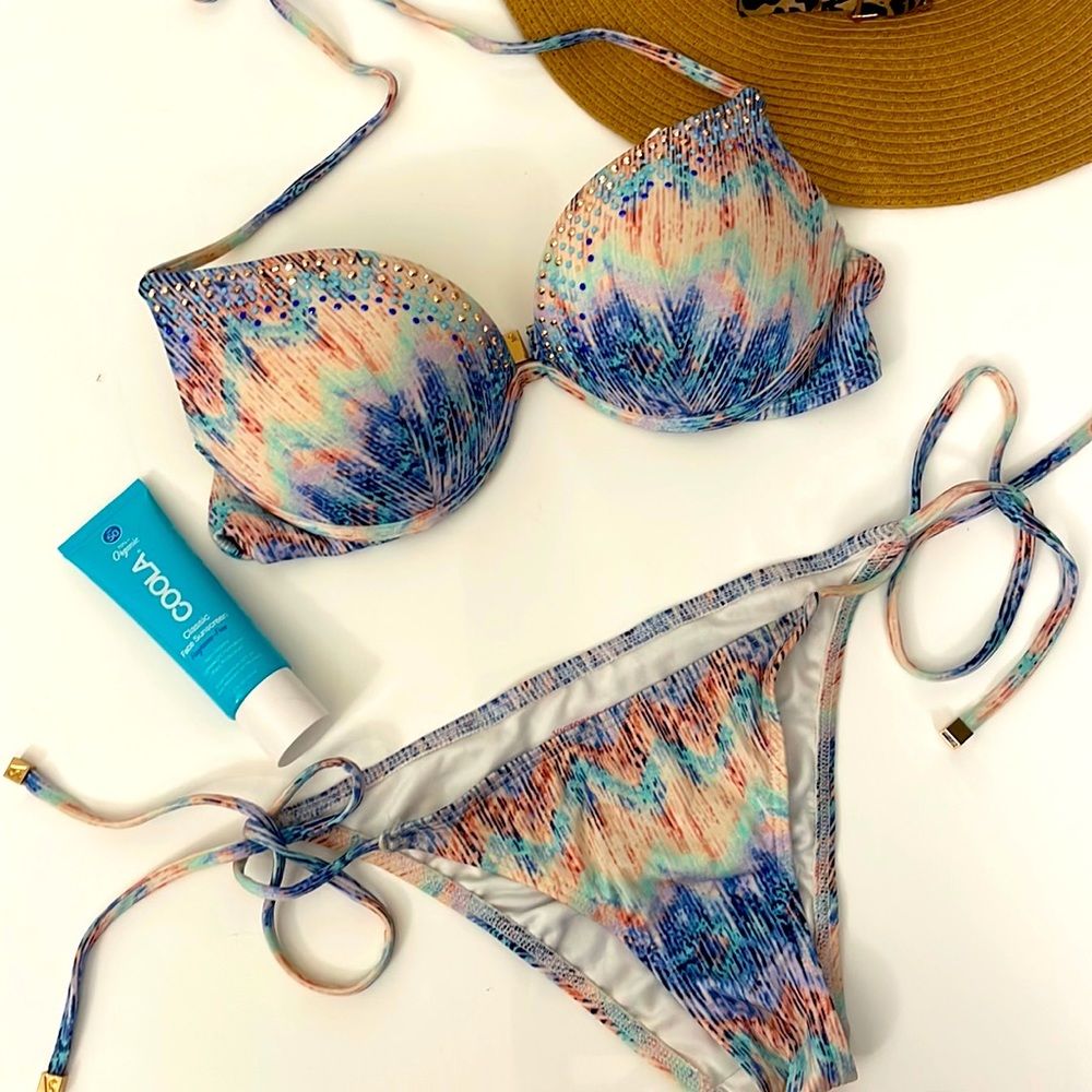 Victoria Secret Triangle Bikini top 34B bottom S